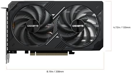 GIGABYTE GeForce RTX 5060 Ti WINDFORCE MAX OC 8G Graphics Card  8GB 128 bit GDDR7  PCIe 5 0  WINDFORCE Cooling System  GV N506TWF2MAX OC 8GD Video Card