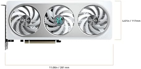 GIGABYTE GeForce RTX 5060 AERO OC 8G Graphics Card  8GB 128 bit GDDR7  PCIe 5 0  WINDFORCE Cooling System  Made by NVIDIA  DisplayPort & HDMI   Video Output Interface  GV N5060AERO OC 8GD Video Card