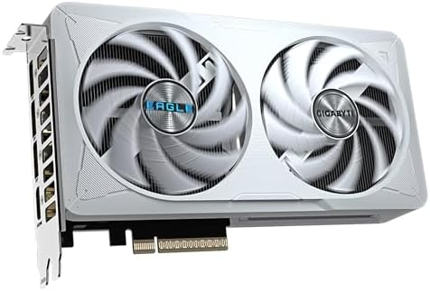 GIGABYTE GeForce RTX 5060 Eagle OC ICE 8G Graphics Card  8GB 128 bit GDDR7 PCIe 5 0  WINDFORCE Cooling System  by NVIDIA DisplayPort & HDMI   Video Output Interface GV N5060EAGLEOC ICE 8GD Video Card