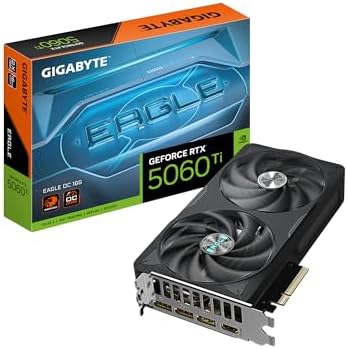 GIGABYTE GeForce RTX 5060 Ti WINDFORCE OC 16G Graphics Card  Cooling System  16GB 128 bit GDDR7  PCIe 5 0  by NVIDIA  DisplayPort & HDMI   Video Output Interface  GV N506TWF2OC 16GD Video Card