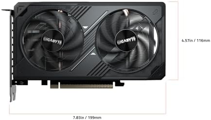 GIGABYTE GeForce RTX 5050 WINDFORCE OC 8G Graphics Card  8GB 128 bit GDDR6  PCIe 5 0  WINDFORCE Cooling System  GV N5050WF2OC 8GD Video Card