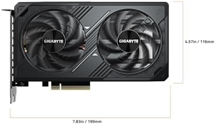 GIGABYTE GeForce RTX 5060 WINDFORCE 8G Graphics Card  8GB 128 bit GDDR7  PCIe 5 0  WINDFORCE Cooling System  GV N5060WF2 8GD Video Card