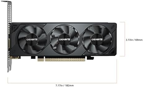 GIGABYTE GeForce RTX 5060 OC Low Profile 8G Graphics Card  by NVIDIA  8GB 128 bit GDDR7  PCIe 5 0  Supports up to 4 displays  DisplayPort & HDMI   Video Output Interface  GV N5060OC 8GL Video Card