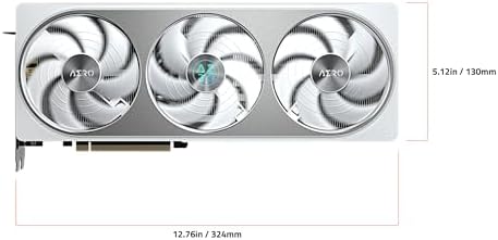 GIGABYTE GeForce RTX 5070 AERO OC 12G Graphics Card  12GB 192 bit GDDR7  PCIe 5 0  WINDFORCE Cooling System  GV N5070AERO OC 12GD Video Card  Compatible with Desktop