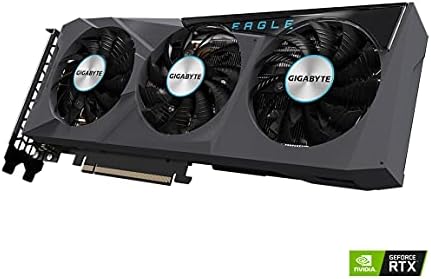 GIGABYTE GeForce RTX 3070 Eagle OC 8G  REV2 0  Graphics Card  3X WINDFORCE Fans  LHR  8GB 256 bit GDDR6  GV N3070EAGLE OC 8GD REV2 0 Video Card  Renewed 