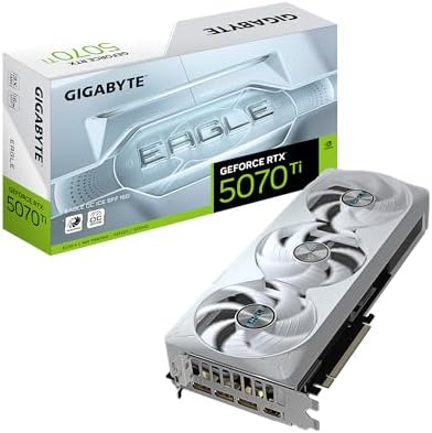 GIGABYTE GeForce RTX 5070 Ti AERO OC 16G Graphics Card  16GB 256 bit GDDR7  PCIe 5 0  WINDFORCE Cooling System  GV N507TAERO OC 16GD Video Card