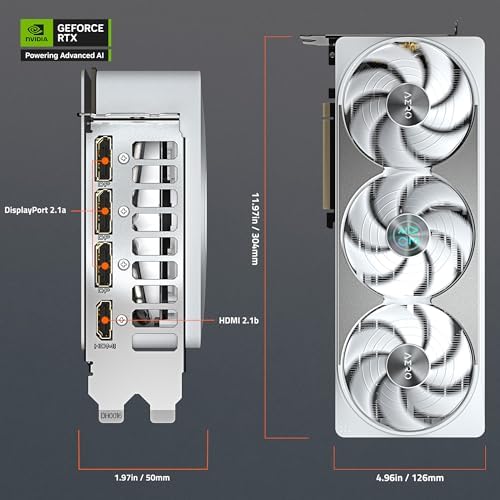 GIGABYTE GeForce RTX 5080 AERO OC SFF 16G Graphics Card  WINDFORCE Cooling System  16GB 256 bit GDDR7  GV N5080AERO OC 16GD Video Card  Compatible with Desktop
