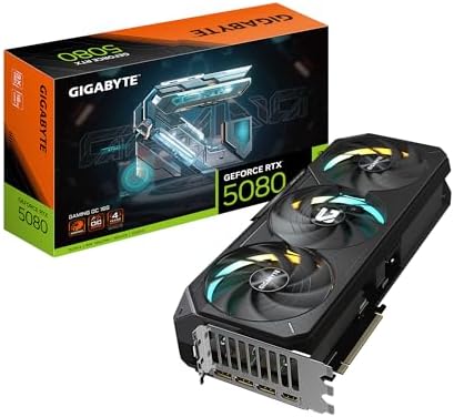 GIGABYTE GeForce RTX 5080 WINDFORCE OC SFF 16G Graphics Card  WINDFORCE Cooling System  16GB 256 bit GDDR7  GV N5080WF3OC 16GD Video Card comatible with Desktop