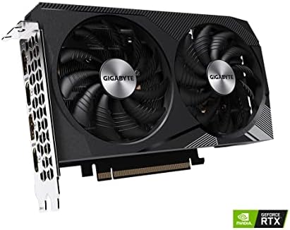 GIGABYTE GeForce RTX 3060 WINDFORCE OC 12G Graphics Card  2X WINDFORCE Fans  12GB 192 bit GDDR6  GV N3060WF2OC 12GD Video Card