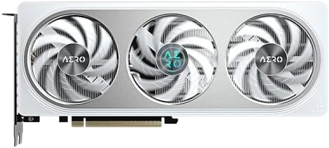 GIGABYTE GeForce RTX 5060 AERO OC 8G Graphics Card  8GB 128 bit GDDR7  PCIe 5 0  WINDFORCE Cooling System  Made by NVIDIA  DisplayPort & HDMI   Video Output Interface  GV N5060AERO OC 8GD Video Card