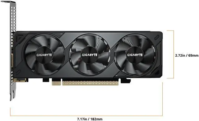 GIGABYTE Low Profile GeForce RTX 5060 8GB GDDR7 PCI Express 5 0 Low Profile Graphics Card GV N5060OC 8GL