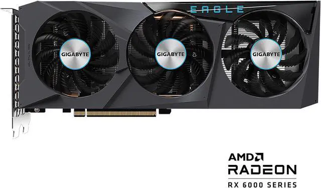 GIGABYTE Radeon RX 6600 EAGLE 8G Graphics Card  WINDFORCE 3X Cooling System  8GB 128 bit GDDR6  GV R66EAGLE 8GD Video Card