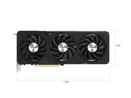 GIGABYTE Radeon RX 7600 XT Gaming OC 16G Tarjeta gráfica, 3 ventiladores WINDFORCE de 16 GB 128 bits GDDR6, tarjeta de video GV-R76XTGAMING OC-16GD