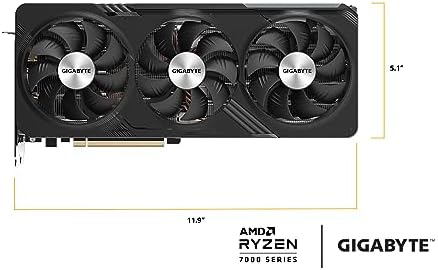 GIGABYTE Radeon RX 7700 XT Gaming OC 12G Graphics Card  3X WINDFORCE Fans 12GB 192 bit GDDR6  GV R77XTGAMING OC 12GD Video Card