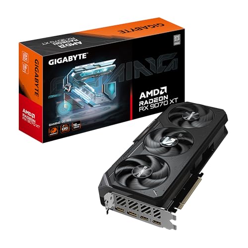 GIGABYTE Radeon RX 9070 XT Gaming OC 16G Graphics Card  PCIe 5 0  16GB GDDR6  GV R9070XTGAMING OC 16GD Video Card