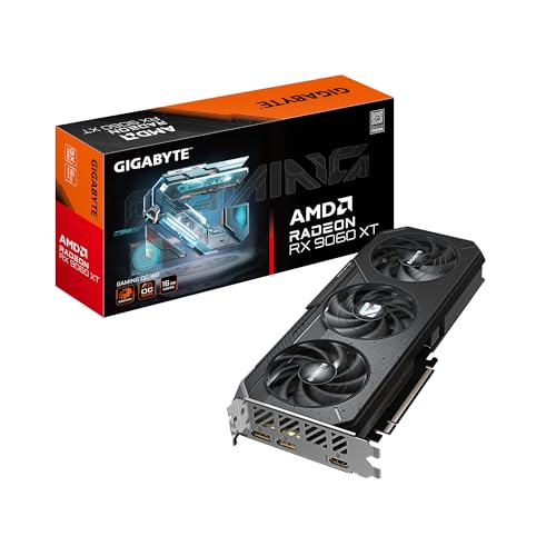 GIGABYTE Radeon RX 9060 XT Gaming OC 16G Graphics Card  PCIe 5 0  16GB GDDR6  GV R9060XTGAMING OC 16GD Video Card