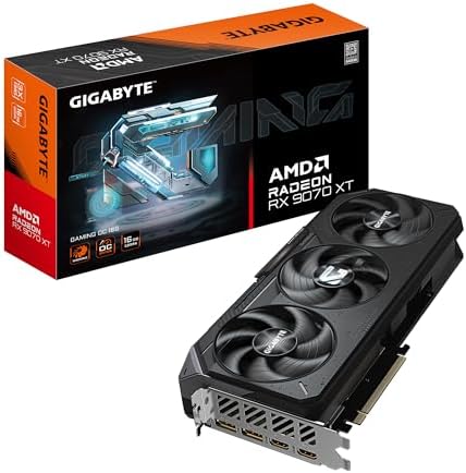 GIGABYTE Radeon RX 9070 Gaming OC 16G Graphics Card  PCIe 5 0  16GB GDDR6  GV R9070GAMING OC 16GD Video Card