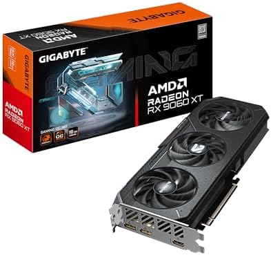 GIGABYTE Radeon RX 9060 XT Gaming OC 16G Graphics Card  PCIe 5 0  16GB GDDR6  GV R9060XTGAMING OC 16GD Video Card