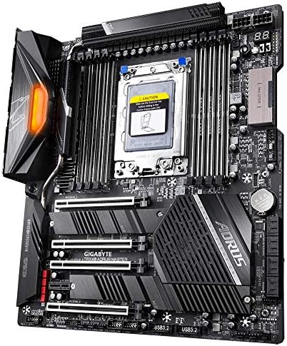 GIGABYTE TRX40 AORUS Master  sTRX AMD TRX40/Fins Array Heatsink/16 3 Phases Infineon Digital VRM/3x PCIe 4 0x4 M 2/Intel WiFi 6/5GbE 1GbE LAN/E ATX/AMD Motherboard 