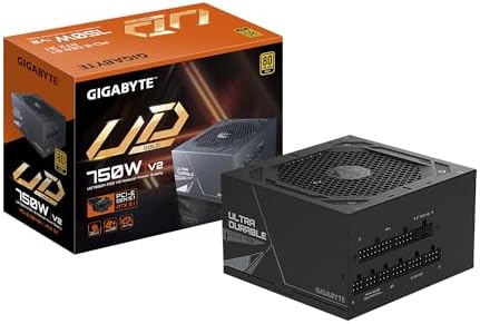GIGABYTE UD750GM PG5 V2 750W 80 Plus Gold Certified   PCIe5 1 Ready   ATX3 1   Fully Modular Power Supply  GP UD750GM PG5 V2