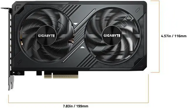 GIGABYTE WINDFORCE GeForce RTX 5060 8GB GDDR7 PCI Express 5 0 ATX Graphics Card GV N5060WF2OC 8GD