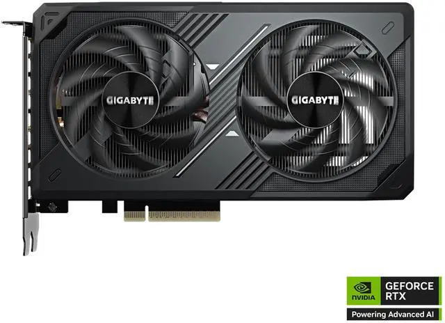 GIGABYTE WINDFORCE GeForce RTX 5060 8GB GDDR7 PCI Express 5 0 ATX Graphics Card GV N5060WF2OC 8GD