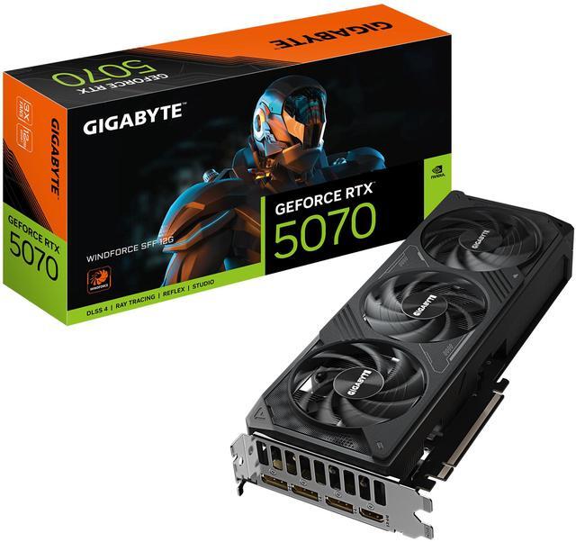 GIGABYTE WindForce GeForce RTX 5070 12GB GDDR7 PCI Express 5 0 ATX Graphics Card GV N5070WF3 12GD