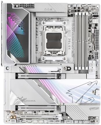 GIGABYTE X870E AORUS Master X3D ICE AMD AM5 LGA 1718 ATX Motherboard  Supports AMD Ryzen 9000/8000/7000 Series Processors  DDR5  18 2 2 Power Phase  5X M 2  PCIe 5 0  WIFI7  10GbE  5 Year Warranty