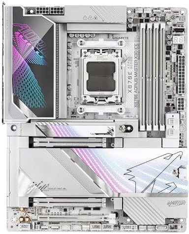 GIGABYTE X870E AORUS MASTER X3D ICE Motherboard   Supports AMD Ryzen 9000 CPUs  18 2 2 Phases Digital VRM  up to 9000Hz DDR5  OC   2xPCIe 5 0   3xPCIe 4 0  Wi Fi 7  10GbE LAN  USB 4