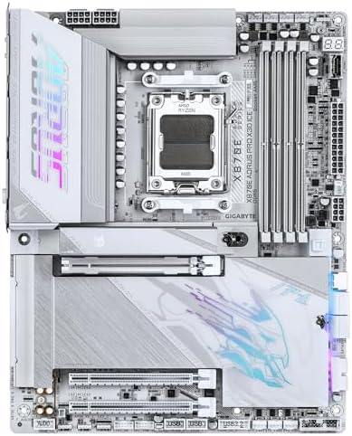 GIGABYTE X870E AORUS PRO X3D Ice Motherboard   Supports AMD Ryzen 9000 Processors  18 2 2 Phase Digital VRM  up to 9000Hz DDR5  OC   2 x PCIe 5 0   2 x PCIe 4 0  Wi Fi 7  5 GbE LAN  USB 4