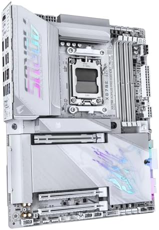 GIGABYTE X870E AORUS PRO X3D Ice Motherboard   Supports AMD Ryzen 9000 Processors  18 2 2 Phase Digital VRM  up to 9000Hz DDR5  OC   2 x PCIe 5 0   2 x PCIe 4 0  Wi Fi 7  5 GbE LAN  USB 4