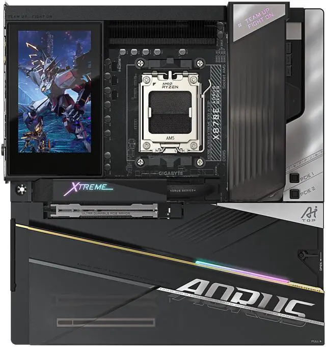 GIGABYTE X870E AORUS XTREME X3D AI TOP AMD AM5 LGA 1718  E ATX  Supports AMD Ryzen 9000/8000/7000 Series Processors  DDR5  24 2 2 Total Power Phase  5x M 2  PCIe 5 0  USB4 Type C  WIFI7  Dual 10GbE  PCIe EZ Latch  Duo  5 Year Warranty