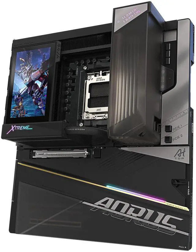 GIGABYTE X870E AORUS XTREME X3D AI TOP AMD AM5 LGA 1718  E ATX  Supports AMD Ryzen 9000/8000/7000 Series Processors  DDR5  24 2 2 Total Power Phase  5x M 2  PCIe 5 0  USB4 Type C  WIFI7  Dual 10GbE  PCIe EZ Latch  Duo  5 Year Warranty