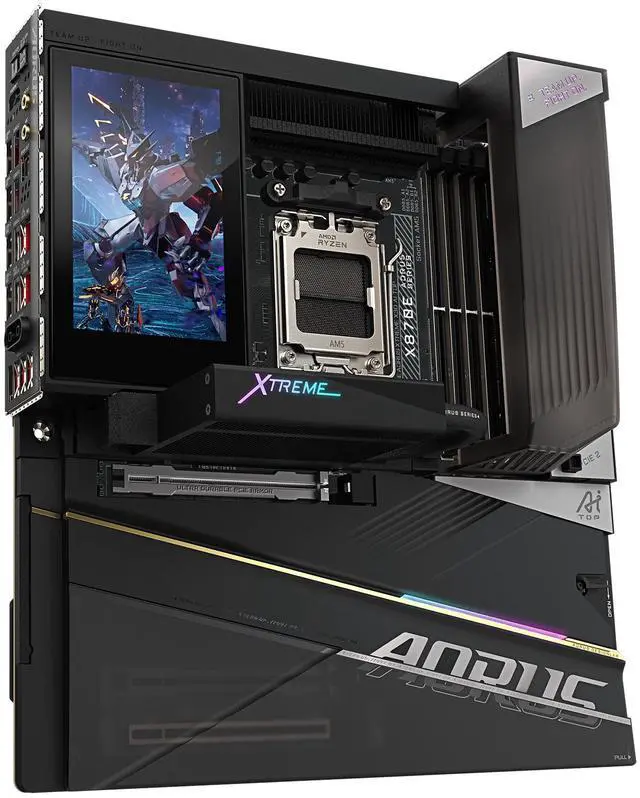 GIGABYTE X870E AORUS XTREME X3D AI TOP AMD AM5 LGA 1718  E ATX  Supports AMD Ryzen 9000/8000/7000 Series Processors  DDR5  24 2 2 Total Power Phase  5x M 2  PCIe 5 0  USB4 Type C  WIFI7  Dual 10GbE  PCIe EZ Latch  Duo  5 Year Warranty