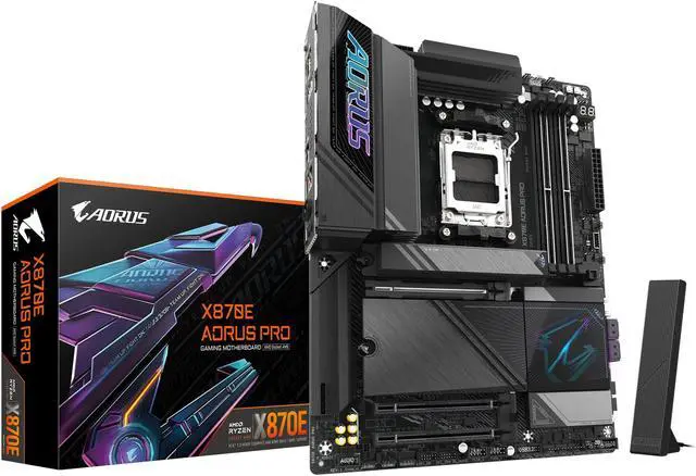 GIGABYTE X870E AORUS PRO AM5 LGA 1718  ATX  DDR5  4x M 2  PCIe 5 0  USB4  Wi Fi 7  2 5GbE LAN  EZ Latch  5 Year Warranty