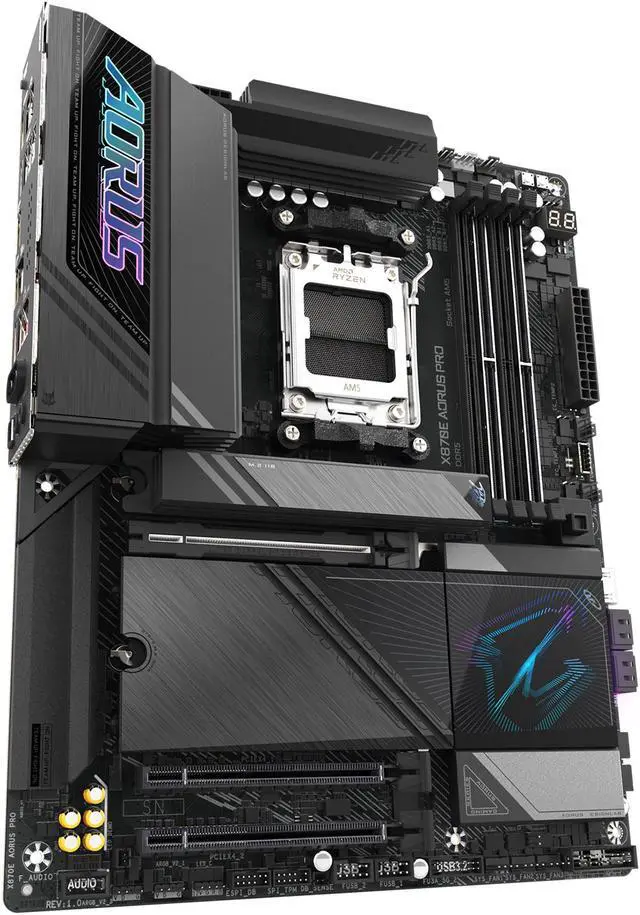 GIGABYTE X870E AORUS PRO AM5 LGA 1718  ATX  DDR5  4x M 2  PCIe 5 0  USB4  Wi Fi 7  2 5GbE LAN  EZ Latch  5 Year Warranty