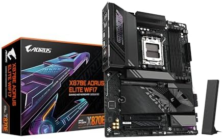 GIGABYTE X870E AORUS Master X3D ICE AMD AM5 LGA 1718 ATX placa base, soporta procesadores AMD Ryzen serie 9000/8000/7000, DDR5, fase de potencia 18+2+2, 5X M.2, PCIe 5.0, WIFI7, 10GbE, garantía de 5
