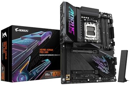 GIGABYTE X870E AORUS Master X3D ICE AMD AM5 LGA 1718 ATX placa base, soporta procesadores AMD Ryzen serie 9000/8000/7000, DDR5, fase de potencia 18+2+2, 5X M.2, PCIe 5.0, WIFI7, 10GbE, garantía de 5