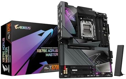 GIGABYTE X870E AORUS Master X3D ICE AMD AM5 LGA 1718 ATX placa base, soporta procesadores AMD Ryzen serie 9000/8000/7000, DDR5, fase de potencia 18+2+2, 5X M.2, PCIe 5.0, WIFI7, 10GbE, garantía de 5