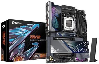 GIGABYTE X870E AORUS Master X3D ICE AMD AM5 LGA 1718 ATX placa base, soporta procesadores AMD Ryzen serie 9000/8000/7000, DDR5, fase de potencia 18+2+2, 5X M.2, PCIe 5.0, WIFI7, 10GbE, garantía de 5