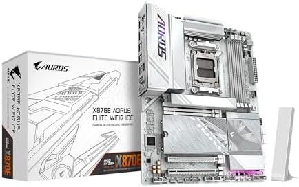 GIGABYTE X870E AORUS Master X3D ICE AMD AM5 LGA 1718 ATX placa base, soporta procesadores AMD Ryzen serie 9000/8000/7000, DDR5, fase de potencia 18+2+2, 5X M.2, PCIe 5.0, WIFI7, 10GbE, garantía de 5