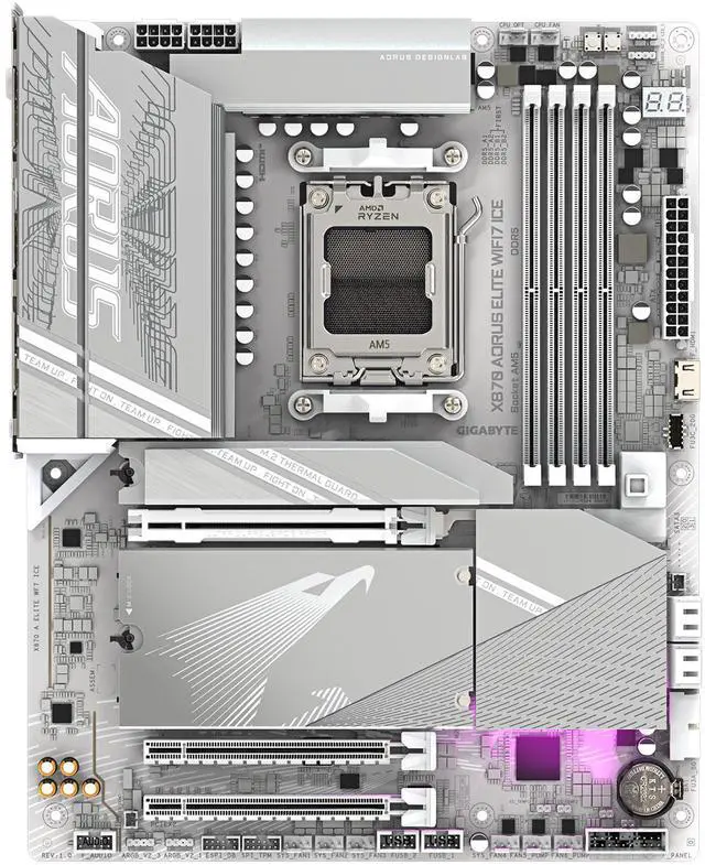 GIGABYTE X870 AORUS ELITE WIFI7 ICE AM5 LGA 1718  ATX  DDR5  4x M 2  PCIe 5 0  USB4  Wi Fi 7  2 5GbE LAN  EZ Latch  5 Year Warranty