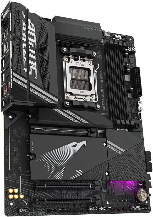 GIGABYTE X870 AORUS ELITE WIFI7 AM5 LGA 1718  ATX  DDR5  4x M 2  PCIe 5 0  USB4  Wi Fi 7  2 5GbE LAN  EZ Latch  5 Year Warranty
