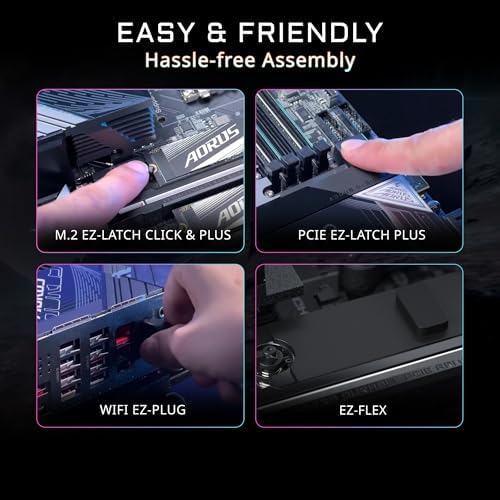 GIGABYTE X870 AORUS Stealth Reverse Connect ATX Motherboard  Support AMD Socket AM5 Processors  DDR5  16 2 2 Power Phase  4X M 2  PCIe 5 0  USB4  WIFI7  5GbE  PCIe EZ Latch Plus  5 Year Warranty