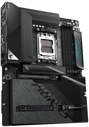 GIGABYTE X870 AORUS Stealth Reverse Connect ATX Motherboard  Support AMD Socket AM5 Processors  DDR5  16 2 2 Power Phase  4X M 2  PCIe 5 0  USB4  WIFI7  5GbE  PCIe EZ Latch Plus  5 Year Warranty