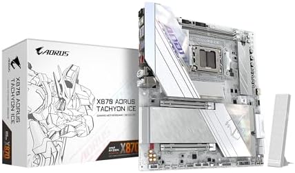 GIGABYTE X870 AORUS Elite WIFI7 ICE AMD AM5 LGA 1718 Placa base, ATX, DDR5, 4X M.2, PCIe 5.0, USB4, WIFI7, LAN de 2.5GbE, EZ-Latch
