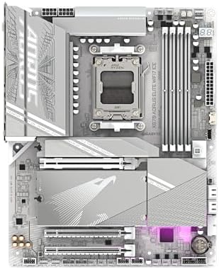 GIGABYTE X870 AORUS Elite WIFI7 ICE AMD AM5 LGA 1718 Placa base, ATX, DDR5, 4X M.2, PCIe 5.0, USB4, WIFI7, LAN de 2.5GbE, EZ-Latch