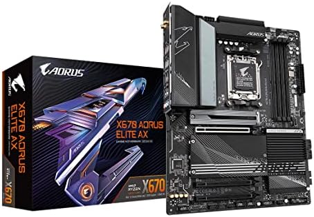 GIGABYTE X870 AORUS Elite WIFI7 ICE AMD AM5 LGA 1718 Placa base, ATX, DDR5, 4X M.2, PCIe 5.0, USB4, WIFI7, LAN de 2.5GbE, EZ-Latch