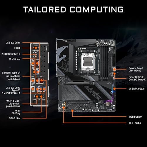 GIGABYTE X870 AORUS Elite X3D AMD AM5 ATX Motherboard  Supports AMD Ryzen 9000/8000/7000 Series  DDR5  16 2 2 Power Phase  4X M 2  PCIe 5 0  USB4  WIFI7  5 GbE  PCIe EZ Latch Plus  5 Year Warranty