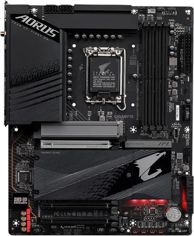 GIGABYTE Z790 AORUS ELITE AX LGA 1700 Intel Z790 ATX Motherboard with DDR5  Quad M 2  PCIe 5 0  USB 3 2 Gen2X2 Type C  Intel WiFi 6E  2 5GbE LAN  Q Flash Plus  PCIe EZ Latch